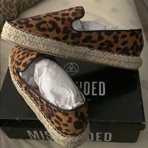 Leopard print espadrilles